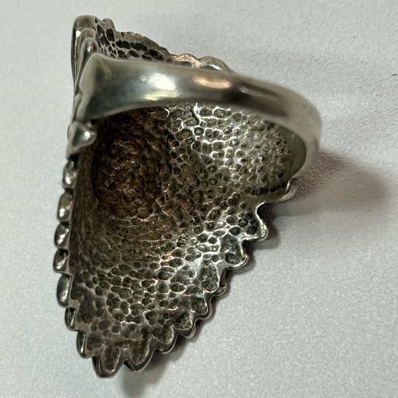 Vintage Signed Ted Ott Sterling Silver 925 Native Indian Chief Onyx Headdress - Picture 5 of 9